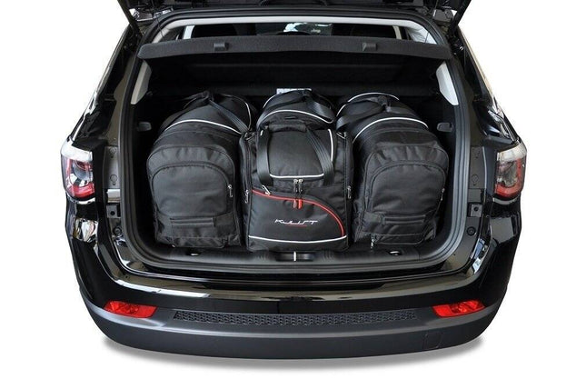 Kjust Kjust Reistassenset voor Jeep Compass 2017-2025 - Set van 4 Tassen met 2 Roltassen 1 Sporttas en 1 Vliegtuigtas Harvest Automotive 1