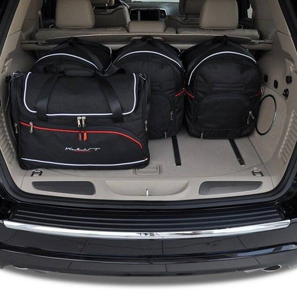 Kjust Kjust Reistassenset voor Jeep Grand Cherokee 2011-2022 - Set van 5 Tassen met 3 Roltassen en 2 Vliegtuigtassen Harvest Automotive 2