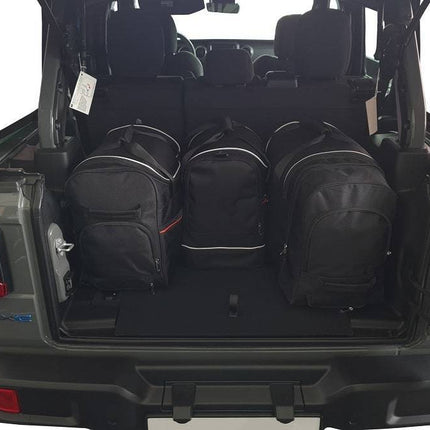 Kjust Kjust Reistassenset voor Jeep Wrangler 2007-2018 - Set van 4 Tassen met 2 Roltassen 1 Sporttas en 1 Vliegtuigtas Harvest Automotive 2