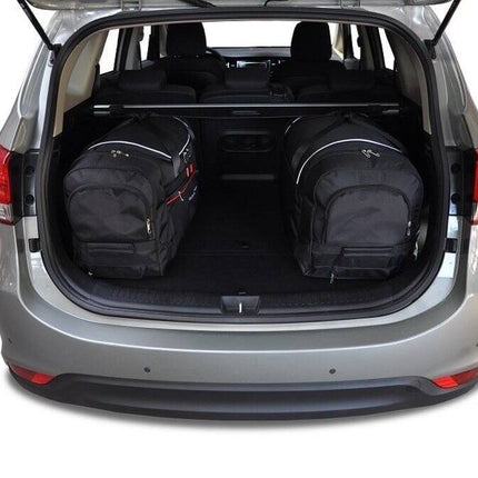 Kjust Kjust Reistassenset voor Kia Carens vanaf 2013 - Set van 4 Tassen met 3 Roltassen en 1 Sporttas Harvest Automotive 3