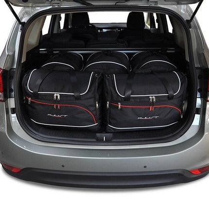 Kjust Kjust Reistassenset voor Kia Carens vanaf 2013 - Set van 5 Tassen met 3 Roltassen en 2 Vliegtuigtassen Harvest Automotive 1