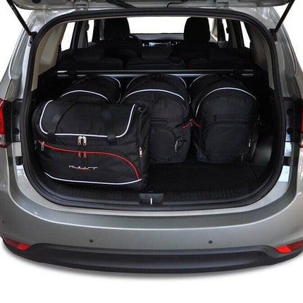 Kjust Kjust Reistassenset voor Kia Carens vanaf 2013 - Set van 5 Tassen met 3 Roltassen en 2 Vliegtuigtassen Harvest Automotive 2