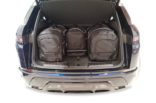 Kjust Kjust Reistassenset voor Land Rover Range Rover Evoque 5-deurs vanaf 2019 - Set van 4 Tassen met 2 Roltassen 1 Sporttas en 1 Vliegtuigtas Harvest Automotive 2