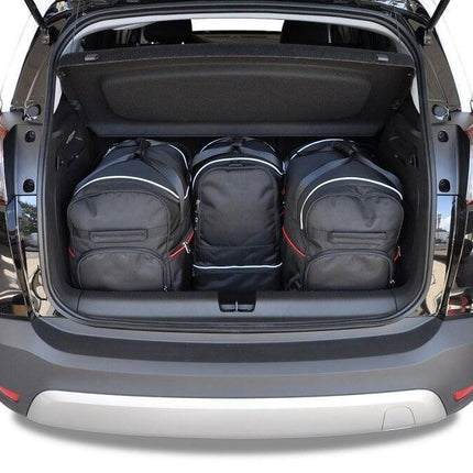 Kjust Kjust Reistassenset voor Opel Crossland X 2017-2020 - Set van 4 Tassen met 2 Roltassen 1 Sporttas en 1 Vliegtuigtas Harvest Automotive 2