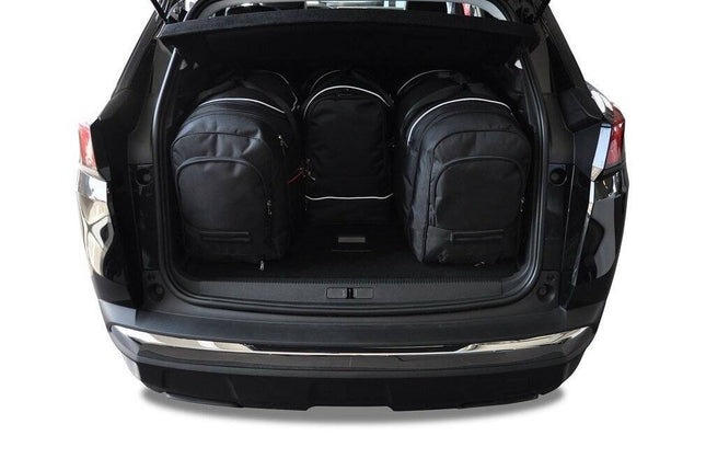 Kjust Kjust Reistassenset voor Peugeot 3008 2017-2023 - Set van 4 Tassen met 2 Roltassen 1 Sporttas en 1 Vliegtuigtas Harvest Automotive 2