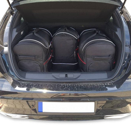 Kjust Kjust Reistassenset voor Peugeot 308 5-deurs vanaf 2021 - Set van 4 Tassen met 2 Roltassen 1 Sporttas en 1 Vliegtuigtas Harvest Automotive 2
