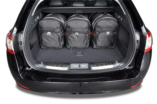 Kjust Kjust Reistassenset voor Peugeot 508 SW stationwagen 2011-2014 - Set van 5 Tassen met 3 Roltassen en 2 Sporttassen Harvest Automotive 2
