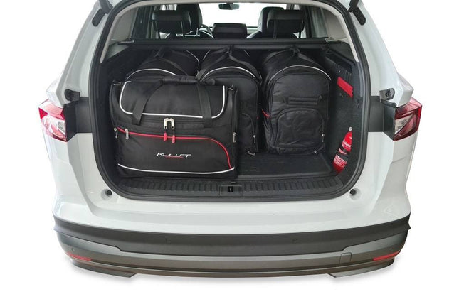 Kjust Kjust Reistassenset voor Skoda Enyaq vanaf 2021 - Set van 5 Tassen met 3 Roltassen en 2 Vliegtuigtassen Harvest Automotive 2