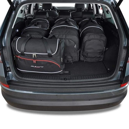 Kjust Kjust Reistassenset voor Skoda Kodiaq 2016-2024 - Set van 5 Tassen met 3 Roltassen en 2 Vliegtuigtassen Harvest Automotive 2