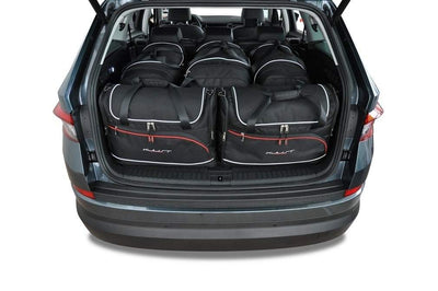 Kjust Reistassenset voor Skoda Kodiaq 2016-2024 - Set van 5 Tassen met 3 Roltassen en 2 Vliegtuigtassen
