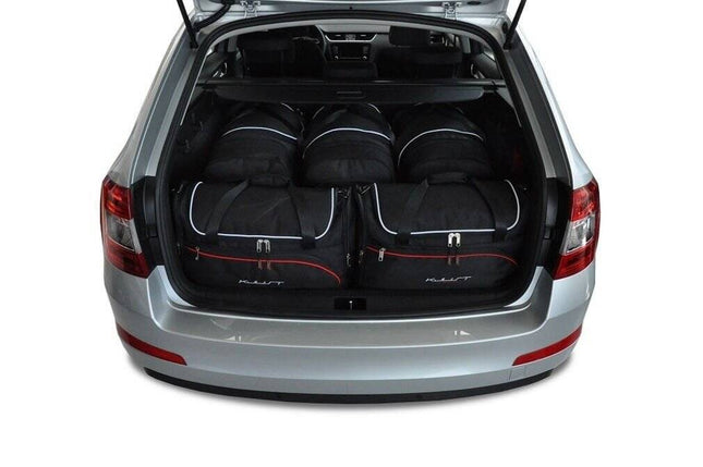 Kjust Kjust Reistassenset voor Skoda Octavia stationwagen 2013-2020 - Set van 5 Tassen met 3 Roltassen en 2 Vliegtuigtassen Harvest Automotive 1