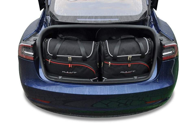 Kjust Kjust Reistassenset voor Tesla Model 3 2016-2023 - Set van 5 Tassen met 2 Roltassen 1 Sporttas en 2 Vliegtuigtassen Harvest Automotive 1