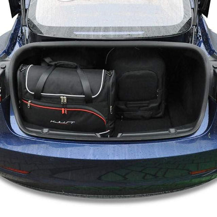 Kjust Kjust Reistassenset voor Tesla Model 3 2016-2023 - Set van 5 Tassen met 2 Roltassen 1 Sporttas en 2 Vliegtuigtassen Harvest Automotive 2