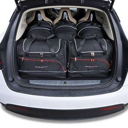 Kjust Kjust Reistassenset voor Tesla Model X 2015-2022 - Set van 5 Tassen met 3 Roltassen en 2 Sporttassen Harvest Automotive 1