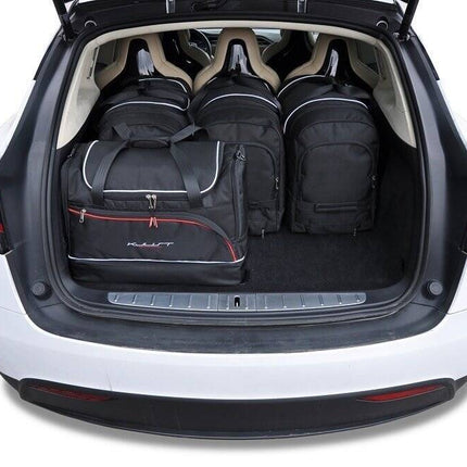 Kjust Kjust Reistassenset voor Tesla Model X 2015-2022 - Set van 5 Tassen met 3 Roltassen en 2 Sporttassen Harvest Automotive 2