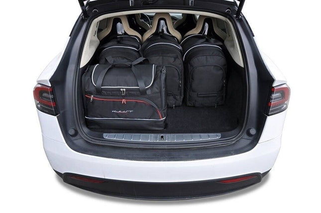 Kjust Kjust Reistassenset voor Tesla Model X 2015-2022 - Set van 5 Tassen met 3 Roltassen en 2 Sporttassen Harvest Automotive 2