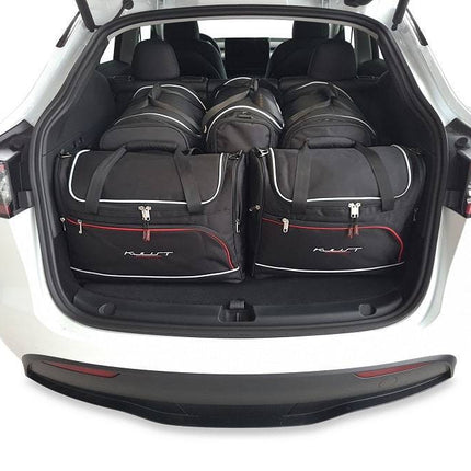 Kjust Kjust Reistassenset voor Tesla Model Y 2020-2025 - Set van 5 Tassen met 2 Roltassen 1 Sporttas en 2 Vliegtuigtassen Harvest Automotive 1