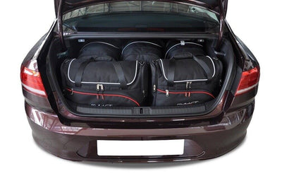 Kjust Reistassenset voor Volkswagen Passat Sedan 2014-2024 - Set van 5 Tassen met 3 Roltassen en 2 Vliegtuigtassen