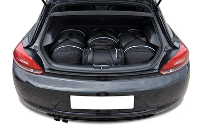 Kjust Reistassenset voor Volkswagen Scirocco 2008-2017 - Set van 4 Tassen met 2 Roltassen 1 Sporttas en 1 Vliegtuigtas