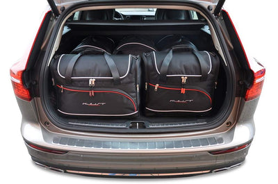 Kjust Reistassenset voor Volvo V60 stationwagen vanaf 2018 - Set van 5 Tassen met 3 Roltassen en 2 Vliegtuigtassen