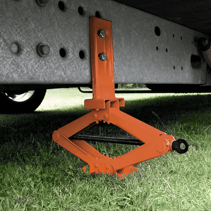 KoJack KoJack Schaarkrik voor Caravan 1500kg - Betrouwbaar Nivelleringssysteem en Krik met Draagtas PAT Europe 3