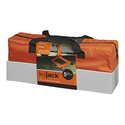 KoJack KoJack Schaarkrik voor Caravan 1500kg - Betrouwbaar Nivelleringssysteem en Krik met Draagtas PAT Europe 2