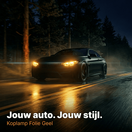 Koplamp en Mistlicht Folie Geel 30 x 60cm - Smoke Tint Vinyl Wrap voor Autolampen met Hoge Lichtdoorlatendheid en Bescherming - VCTparts.nl