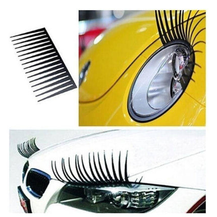 VCTparts Koplamp Wimpers Oogleden Car Eyelashes Set - Decoratie Auto Koplampen Universeel Zwart Op Maat NORGOS 2