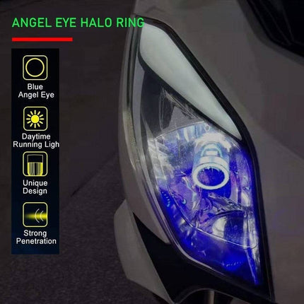 VCTparts LED H4 Koplamp met Angel Eye – 8000K Blauw/Wit Auto Motor Scooter – 1 Stuk NORGOS 8