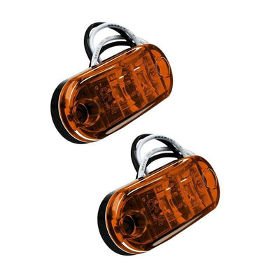 LED -Seitenmarkierungslichter Warnsignal - Bernstein Geel / Orange (Set) [Markierungslicht - Gefahrenlicht - Blitzlicht - Richtungsanzeige]