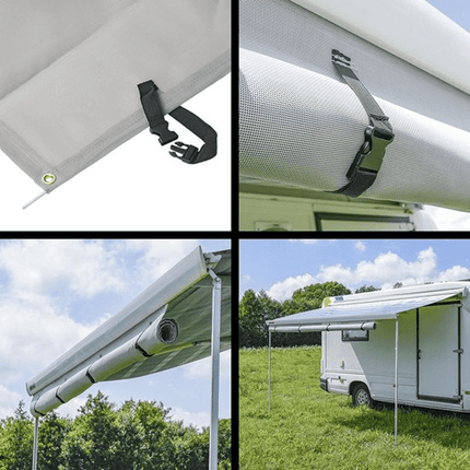 VCTparts Lichtgrijze Luifel Zonwering 380x200cm - UV - bescherming en Windscherm voor Kamperen en Camper VCTparts 3