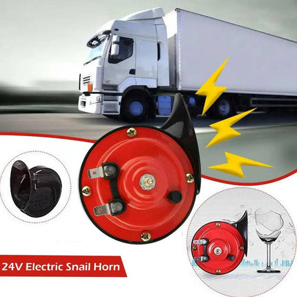 Luchthoorn Toeter - Super luide Claxon 24V Zwart - VCTparts.nl