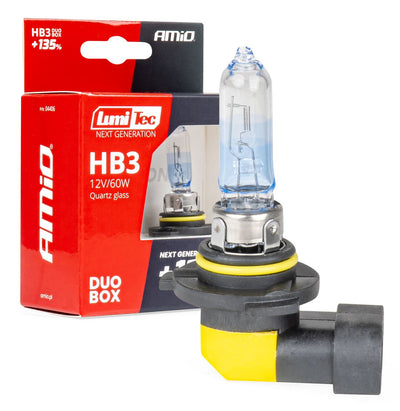 LumiTec Halogenlampen der nächsten Generation HB3 (9005) 12V 60W +135% Lichtleistung – Duo-Set für Autoscheinwerfer, ECE-geprüft 