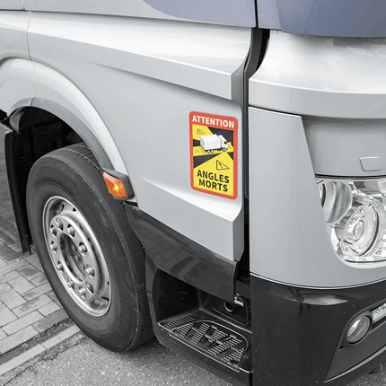 VCTparts Magneetsticker "Attention Angles Morts!" Vrachtwagen Dodehoek Waarschuwingsplaat PAT Europe 5