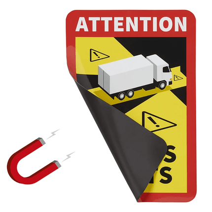 VCTparts Magneetsticker "Attention Angles Morts!" Vrachtwagen Dodehoek Waarschuwingsplaat PAT Europe 4
