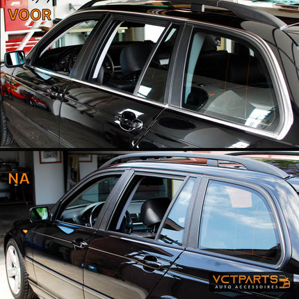 VCTparts Mat Zwarte Dechrome Wrap Tape – Zelfklevend Vinyl voor Auto 3/5/7/10cm 10M – Chroom Verwijder Strip voor Raambekleding Pijler Daklijst Interieur NORGOS 3