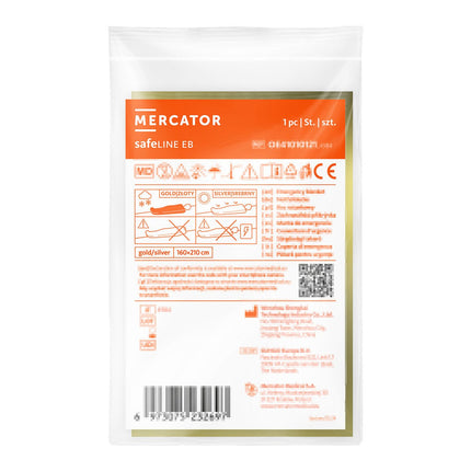 Mercator SafeLINE Mercator SafeLINE Reddingsdeken 160x210 cm – Thermische Nooddeken voor Auto EHBO en Noodsituaties Warmtedeken AMiO 2