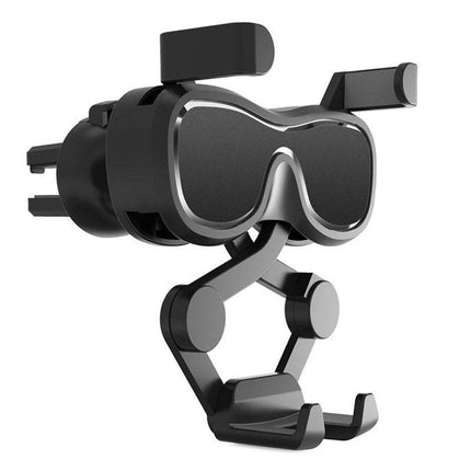 Gravity Smartphone Auto Telefoonhouder voor Ventilatierooster met Luchtverfrisser Zwart - VCTparts.nl