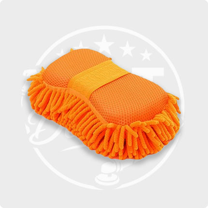 Auto Microvezel Spons - Autospons met Vuilfilter voor Streeploos Wassen en Reinigen - Oranje - VCTparts.nl