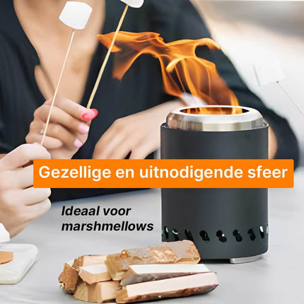 Mini Pelletkachel Vuurkorf Rookvrij Tafelmodel – Compacte en Gezellige Warmteoplossing - VCTparts.nl