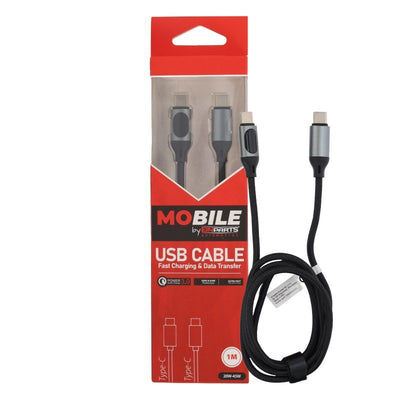 MoBile USB-C auf USB-C Kabel 1m 45W – PD/QC 3.0 Schnellladekabel mit LCD-Anzeige