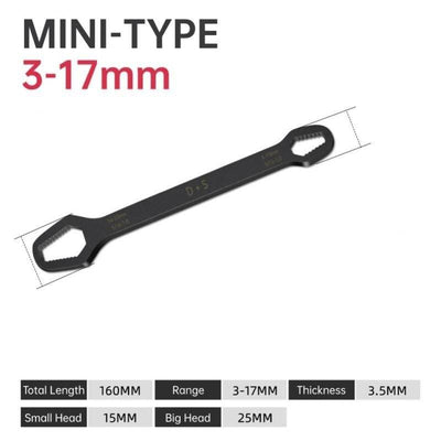 Multifunktional zwei mit Moers Key Stock Key 3-17mm schwarz [Werkzeuge - Multi -Sided - Universal - Multi -Stitch]