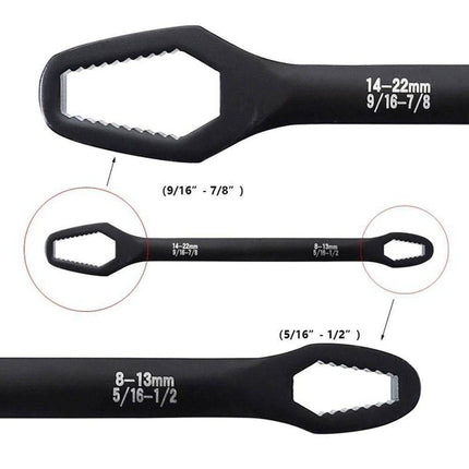 VCTparts Multifunctionele Tweekoppige Moersleutel Steeksleutel 3 - 17mm zwart [Gereedschap - Meerzijdig - Universeel - Multi steek] NORGOS 4