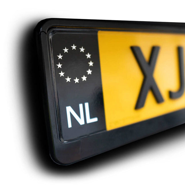 VCTparts Nederlands Kenteken Sticker voor Europese Nummerborden Zwart - Wit (set) NORGOS 4