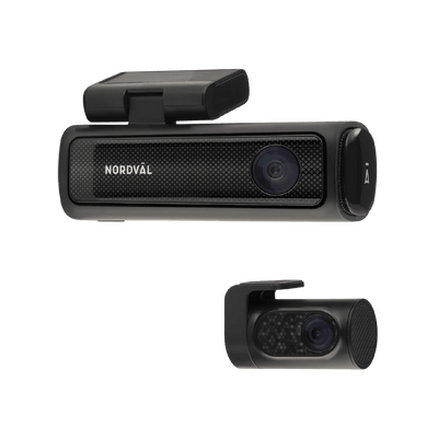 Nordval Nordväl DC202 2Ch Dashcam 4K GPS Wi-Fi 128 GB Video Rekorder Schwarz
