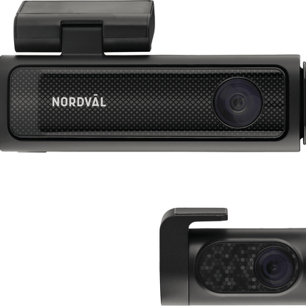 Nordval Nordval Nordväl DC202 2CH Dashcam 4K GPS Wi - Fi 64GB Video Recorder Zwart Optimount 2
