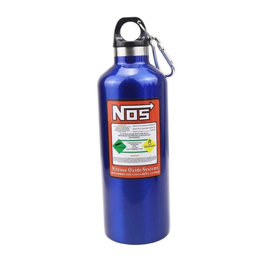 NOS -Stickstoff -Getränkeflasche Aluminium Blau 500 ml - Trinkflasche für unterwegs
