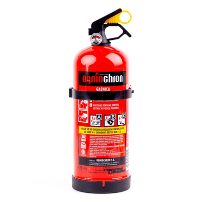 Ogniochron Poeder Lobreuisher Brandblusser GP-1 ABC Feuer mit Wandmontage 3 kg rot