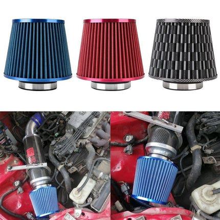 VCTparts Open Luchtfilter Zwart Zilver - Sport Filter met Cold air intake [sportfilter powerfilter universeel] NORGOS 5