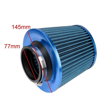 VCTparts Open Luchtfilter Zwart Zilver - Sport Filter met Cold air intake [sportfilter powerfilter universeel] NORGOS 6